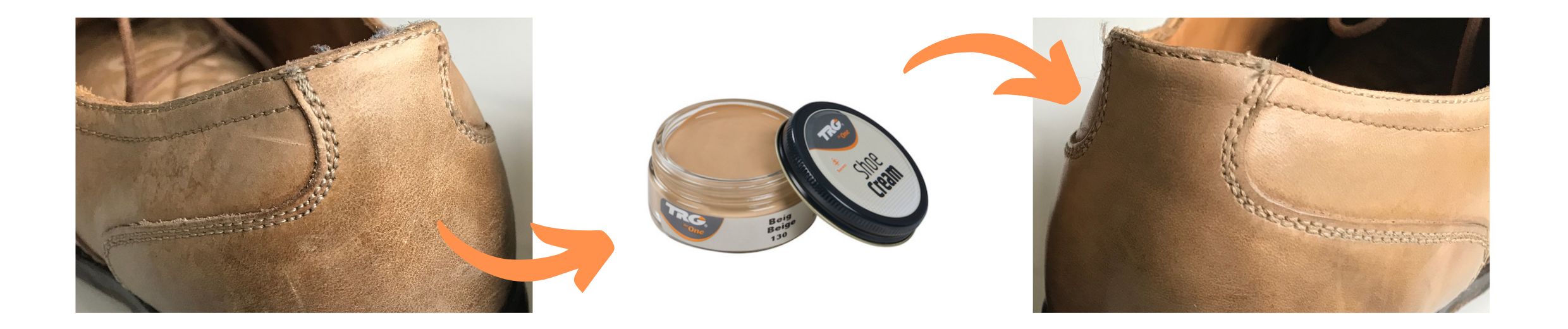 Béžový Krém na opravu béžových polobotek Shoe Cream TRG beige 130